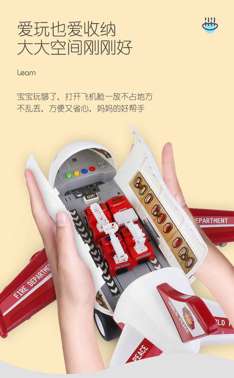 Large Aircraft Toys Children Inertial Vehicle Model Storage Plane Toy