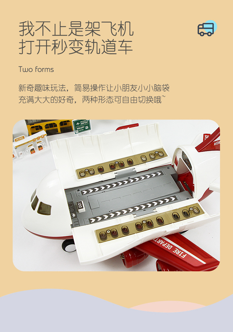 Large Aircraft Toys Children Inertial Vehicle Model Storage Plane Toy