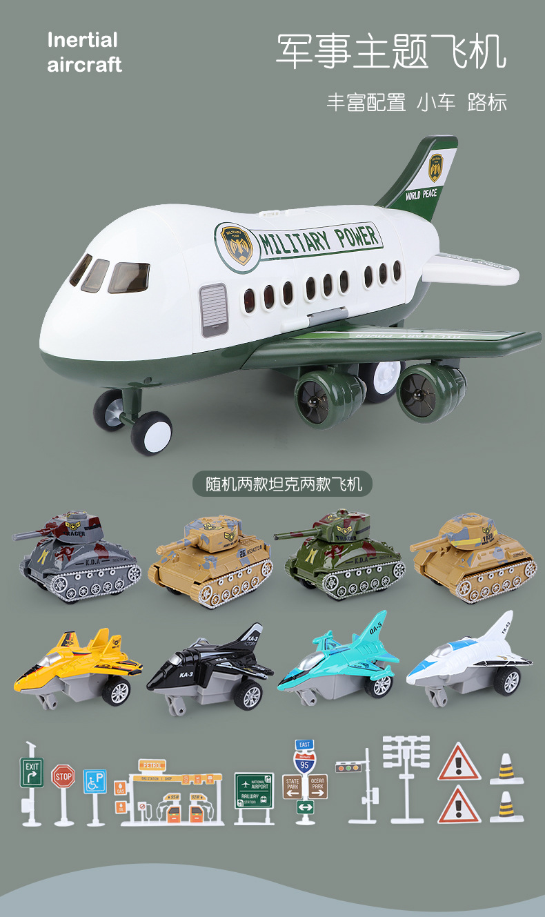 Large Aircraft Toys Children Inertial Vehicle Model Storage Plane Toy