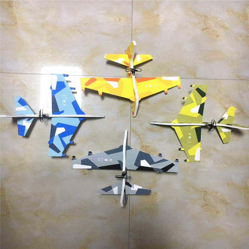Factory Wholesale Toy Model Bubble Plane 48cm Hand Throw Plane Model Airplane Children Glider Luminous Toys