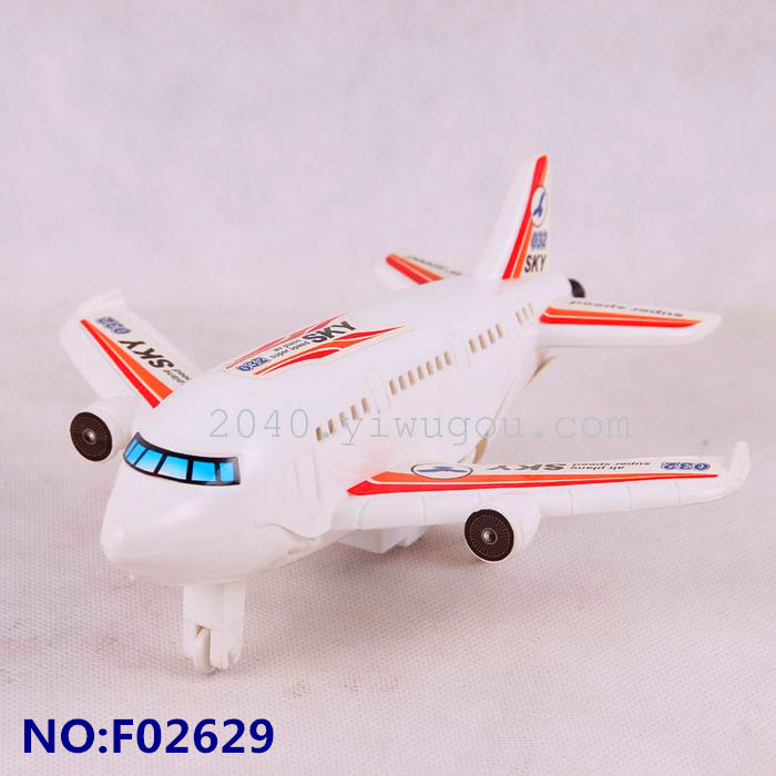 Yiwu children's toys wholesale trade stall new light pull toy plane