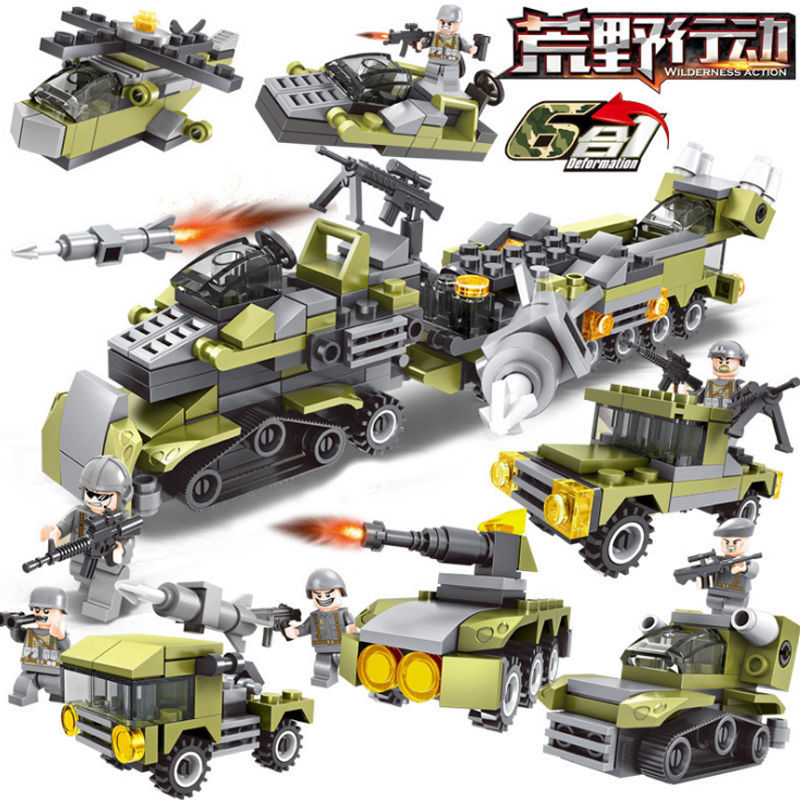 Children&#039;s Building Blocks Jigsaw Puzzle Educational Toy Car Tank Plane Gifts for Boys and Girls Compatible with Lego Building Blocks