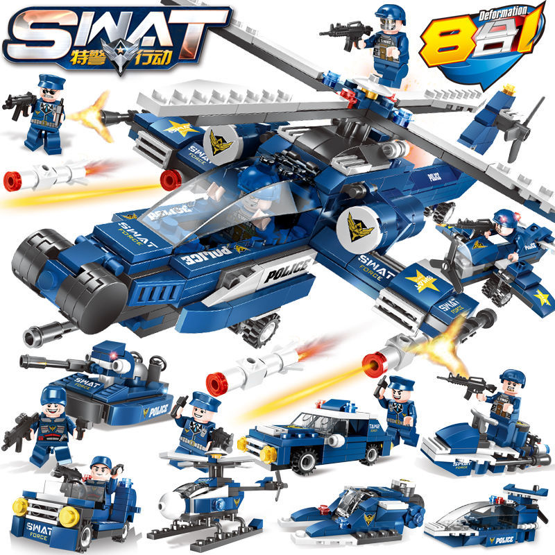 Children&#039;s Building Blocks Jigsaw Puzzle Educational Toy Car Tank Plane Gifts for Boys and Girls Compatible with Lego Building Blocks