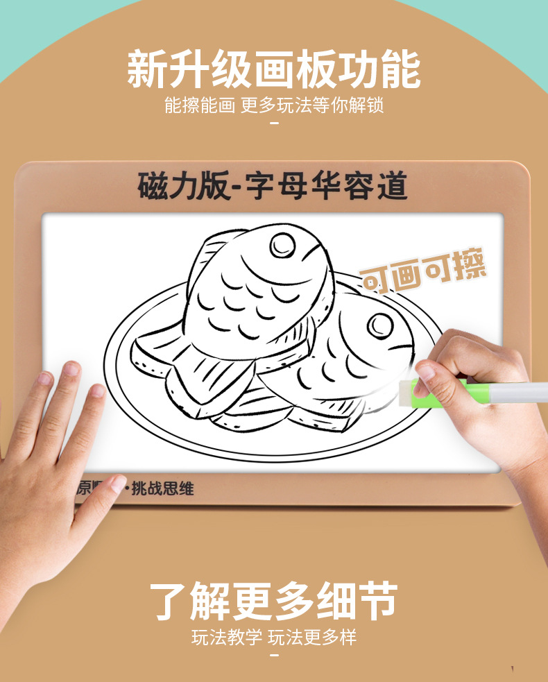 Educational Digital Klotski Logical Thinking Training with Pen Writable Brain Plane Game Toy