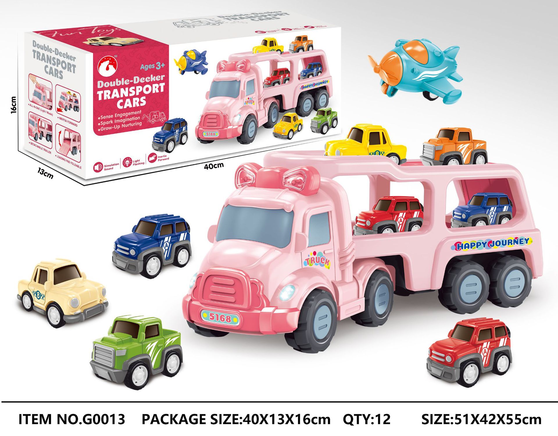 Plane Toy Vehicle Acousto-Optic Inertia Storage Car Double-Layer Fire Fighting Aircraft Engineering Vehicle Boy Toy Plane Toy Vehicle Acousto-Optic Inertia Storage Car Double-Layer Fire Fighting Aircraft Engineering Vehicle Boy Toy