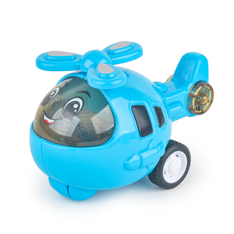 Tiktok Red Children Cartoon Inertia Helicopter Airplane Boy Toy Model Night Plane Toy