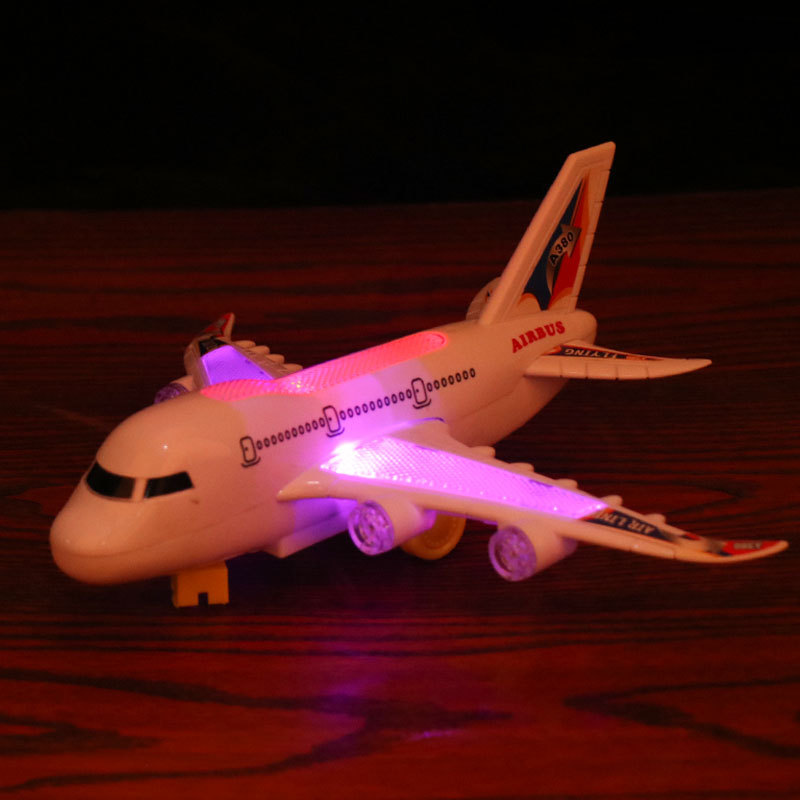 New Airbus A380 Electric Luminous Universal Music 26cm Aircraft Model Plane Toy