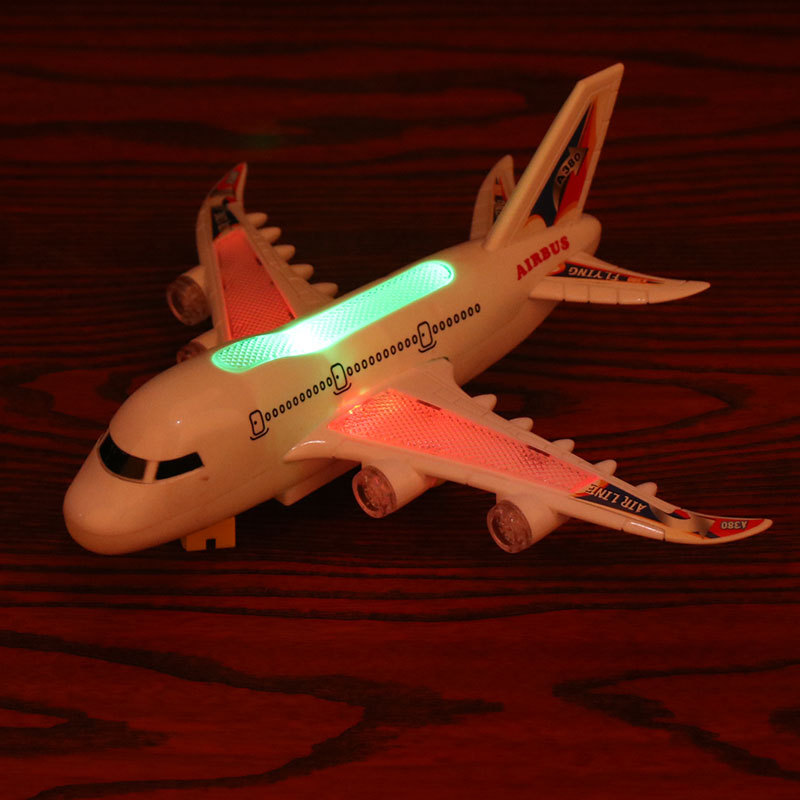 New Airbus A380 Electric Luminous Universal Music 26cm Aircraft Model Plane Toy
