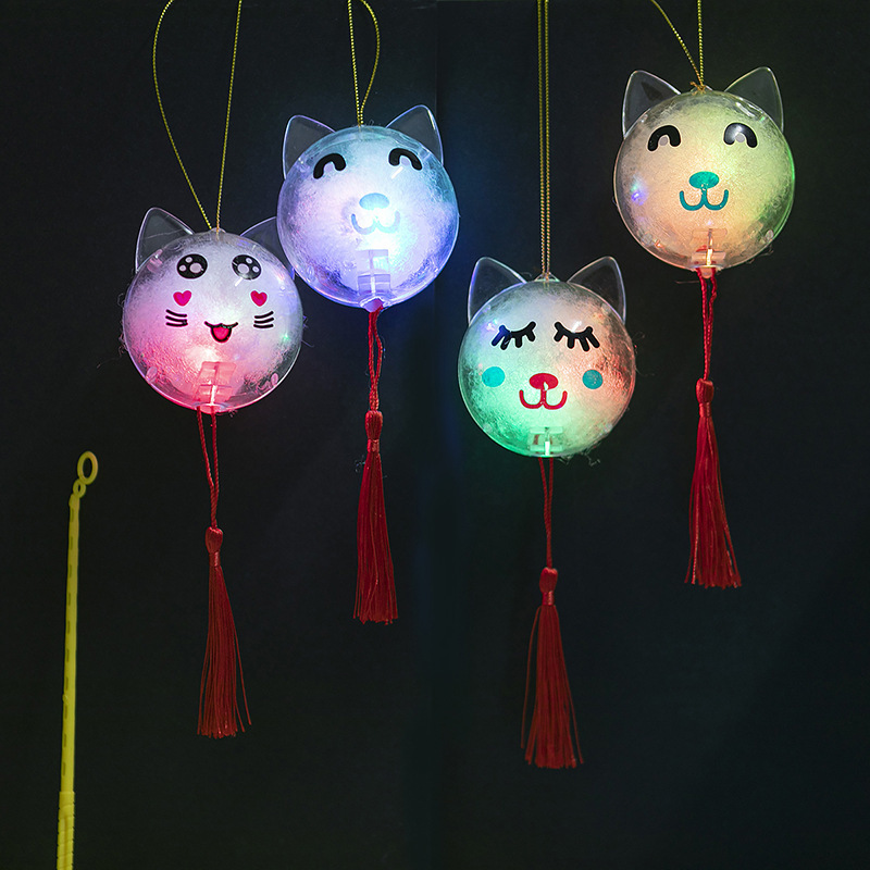 Lotus Lantern Lantern Lantern Festival Lantern Toy Push Scan Code Night Market Hot Sale Factory Wholesale Lotus Lantern