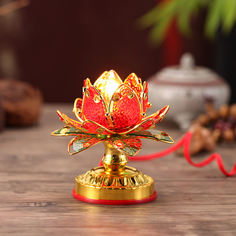 Special Offer Buddhist Supplies Buddha Lamp Buddha Lamp First Product Lotus Lamp Colorful Picture Lotus Lantern