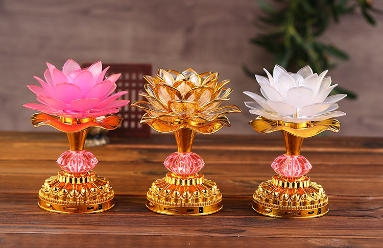 Lotus Lantern  Lamp Lamp for Buddha Worship Household Buddha Front Lantern Fairy Worship Lamp God of Wealth Lamp