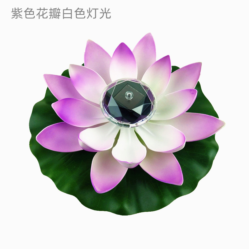 Lotus Lantern Direct Sales Solar Lotus Lamp Led Lotus Pool Landscape Decoration Colorful Monochrome Can Be Formulated