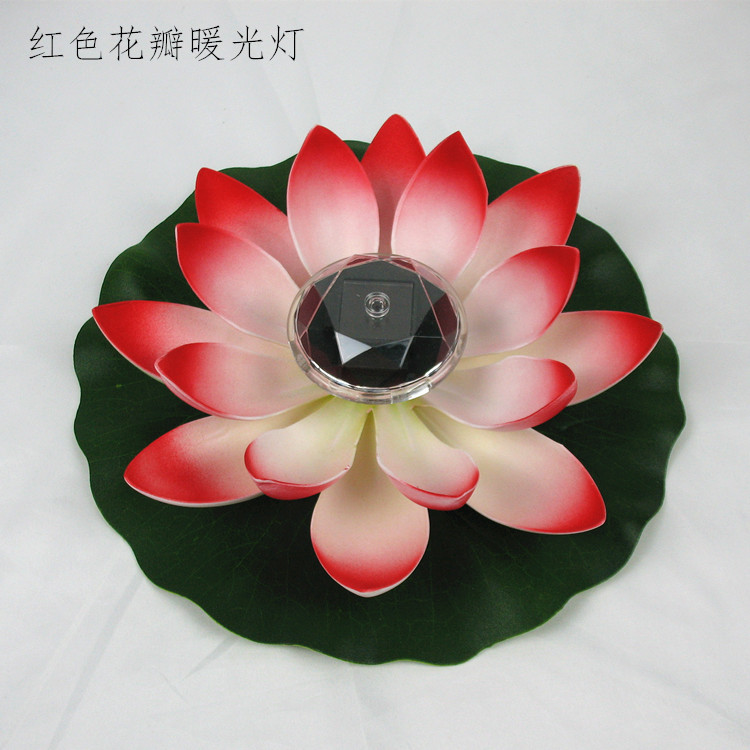 Lotus Lantern Direct Sales Solar Lotus Lamp Led Lotus Pool Landscape Decoration Colorful Monochrome Can Be Formulated