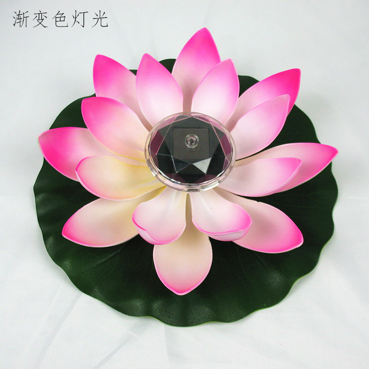 Lotus Lantern Direct Sales Solar Lotus Lamp Led Lotus Pool Landscape Decoration Colorful Monochrome Can Be Formulated