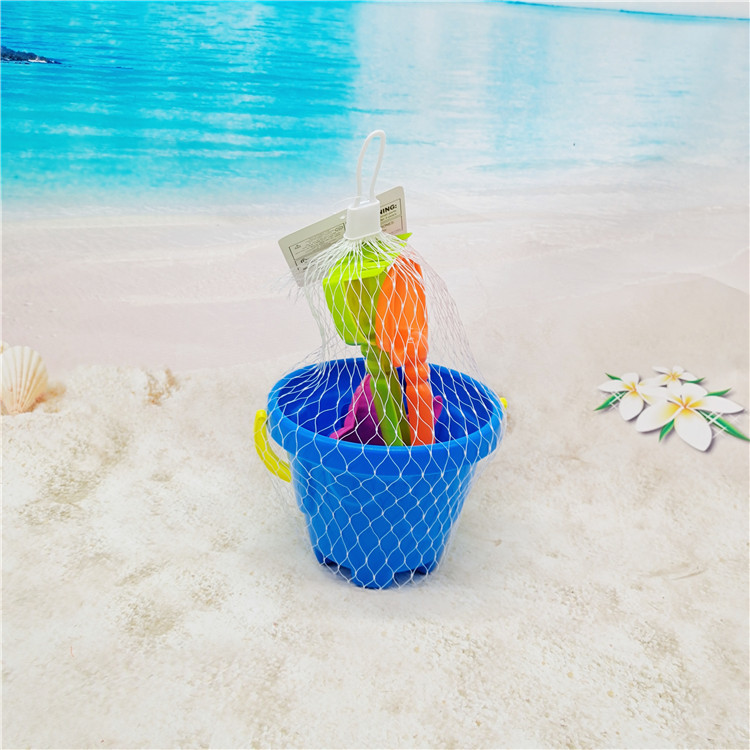 Beach Toy Bucket 5-Piece Set Water Digging Sand Seaside Toy Shovel Rake Kindergarten Baby Toy