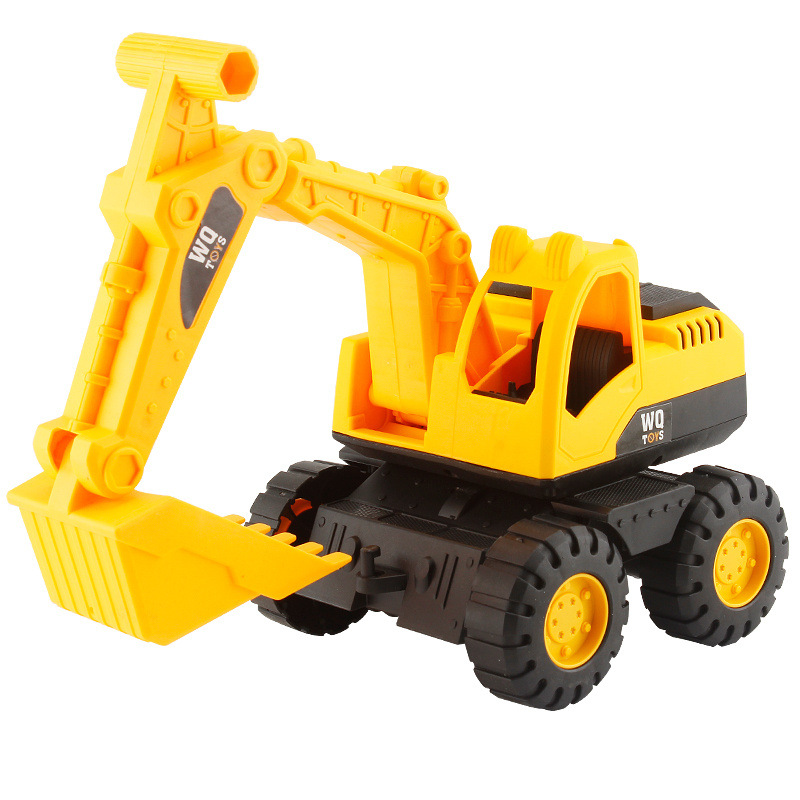 Large Engineering Vehicle Set Simulation Drop-Resistant Soil Digging Machine Sliding Children Boy Beach Toy Car Stall Hot Sale