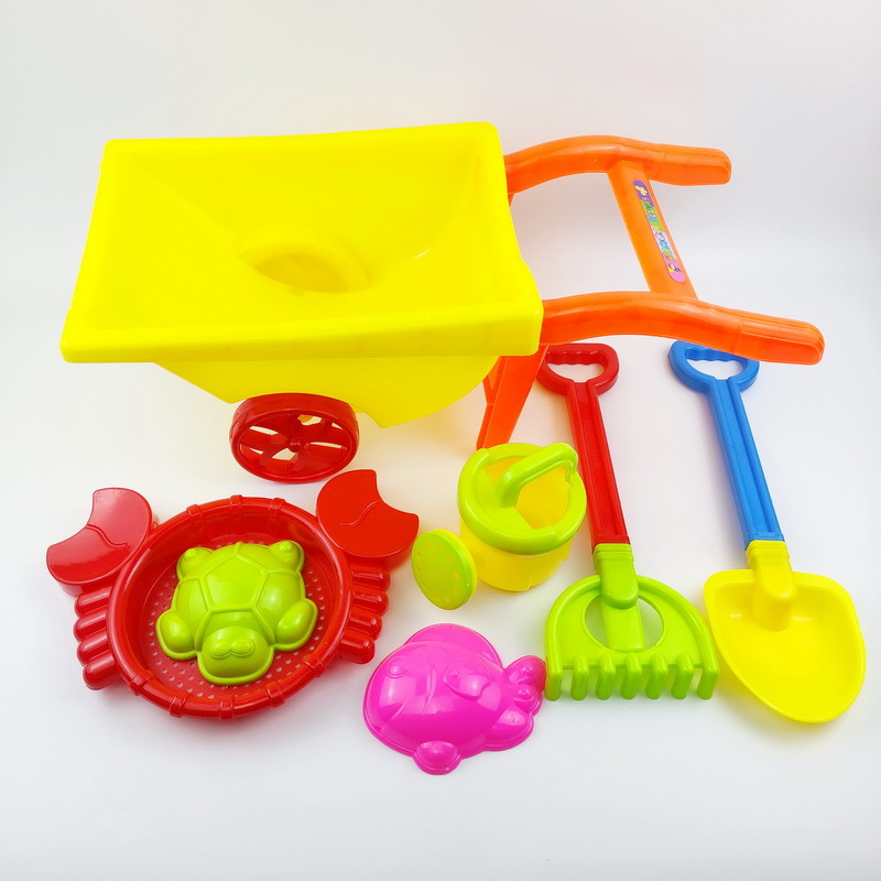 Beach Toy Children's Trolley Beach Toy Large Rake Shovel Hourglass Set Beach Toy Beach 084b