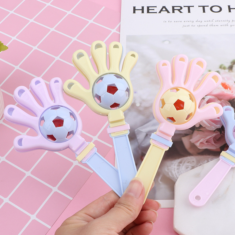 Children&#039;s Early Education Enlightment Parent-Child Clapping Device Football Rattle 14cm Fun Hand Clap