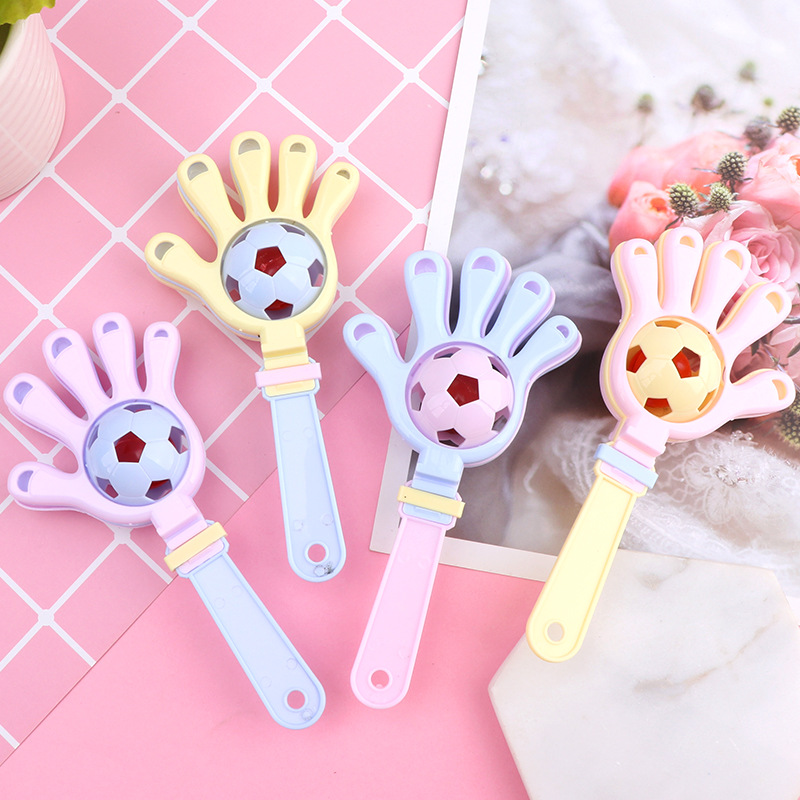 Children&#039;s Early Education Enlightment Parent-Child Clapping Device Football Rattle 14cm Fun Hand Clap