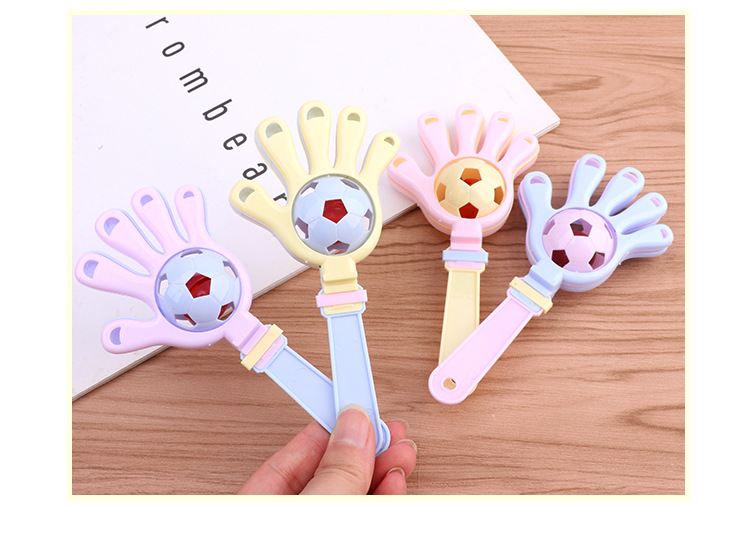 Children's Early Education Enlightment Parent-Child Clapping Device Football Rattle 14cm Fun Hand Clap Children's Early Education Enlightment Parent-Child Clapping Device Football Rattle 14cm Fun Hand Clap