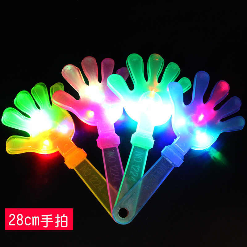 28cm Large Luminous Clap Trap Clapping Device Plastic Toy Clapping Clapping Hand Palm Clapping Flag Clapping Hand Clap
