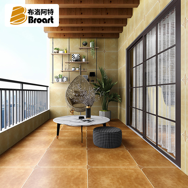 American Pastoral Antique Brick 600600 Bedroom Balcony Living Room Floor Tile NonSlip MoistureProof WearResistant Tile