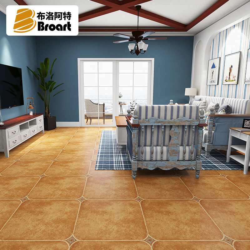 American Pastoral Antique Brick 600600 Bedroom Balcony Living Room Floor Tile NonSlip MoistureProof WearResistant Tile