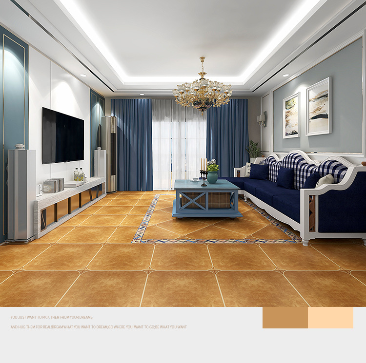 American Pastoral Antique Brick 600600 Bedroom Balcony Living Room Floor Tile NonSlip MoistureProof WearResistant Tile