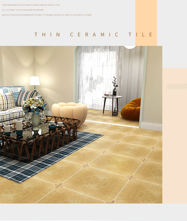 American Pastoral Antique Brick 600600 Bedroom Balcony Living Room Floor Tile NonSlip MoistureProof WearResistant Tile