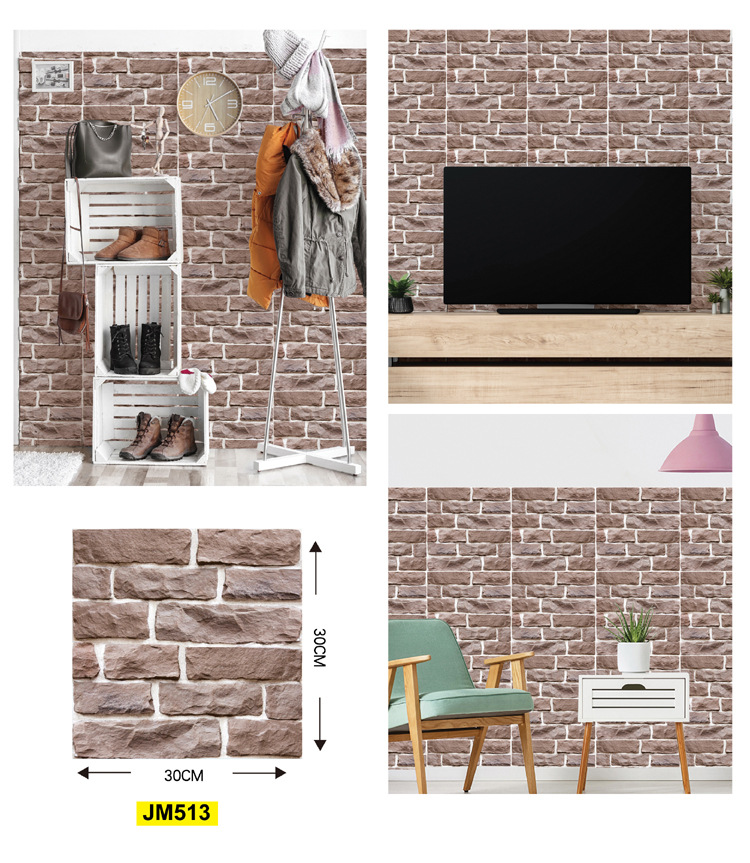 Restaurant Decoration Waterproof 3D 3D Wall Stickers AntiCollision Simulation SelfAdhesive Brick Wall Stickers Restaurant Decoration Waterproof 3D 3D Wall Stickers AntiCollision Simulation SelfAdhesive Brick Wall Stickers