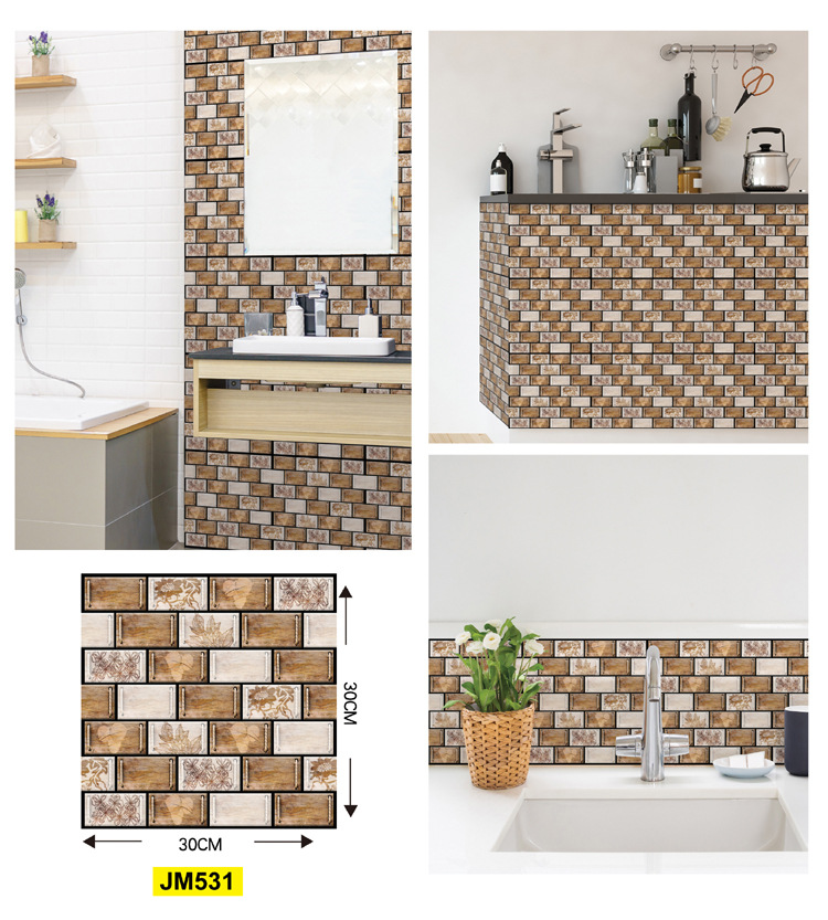 Restaurant Decoration Waterproof 3D 3D Wall Stickers AntiCollision Simulation SelfAdhesive Brick Wall Stickers Restaurant Decoration Waterproof 3D 3D Wall Stickers AntiCollision Simulation SelfAdhesive Brick Wall Stickers