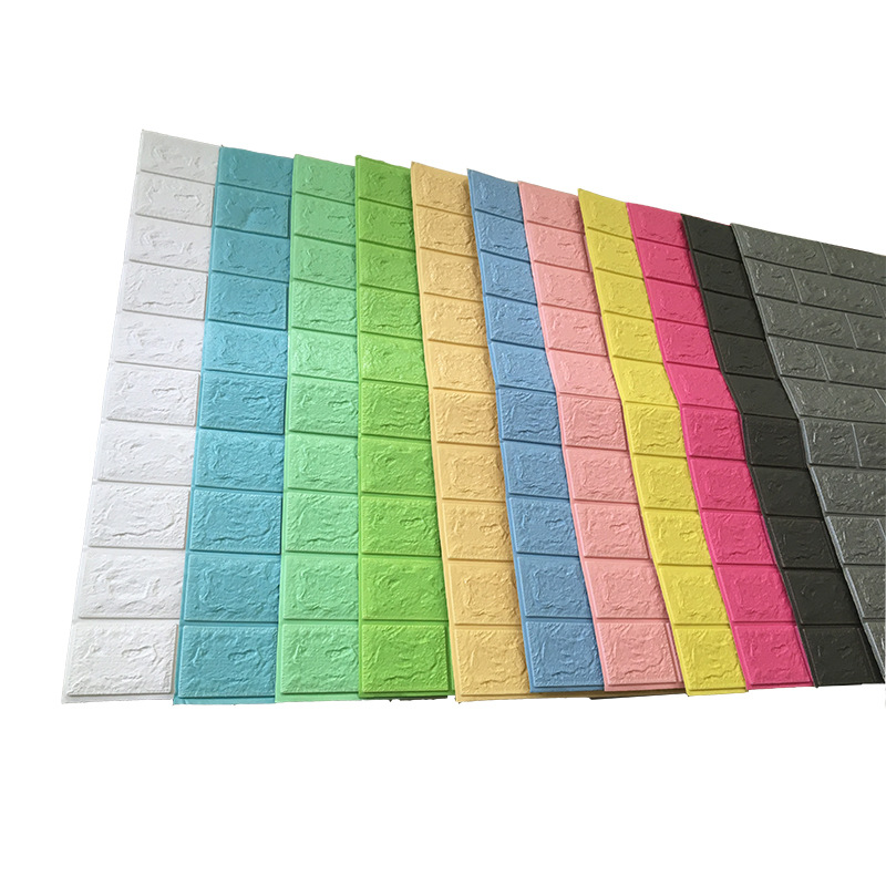  New Style Brick Pattern 3D Three-dimensional Wall Sticker Kindergarten XPe Foam Anti-Collision Self-Adhesive Wainscot 
