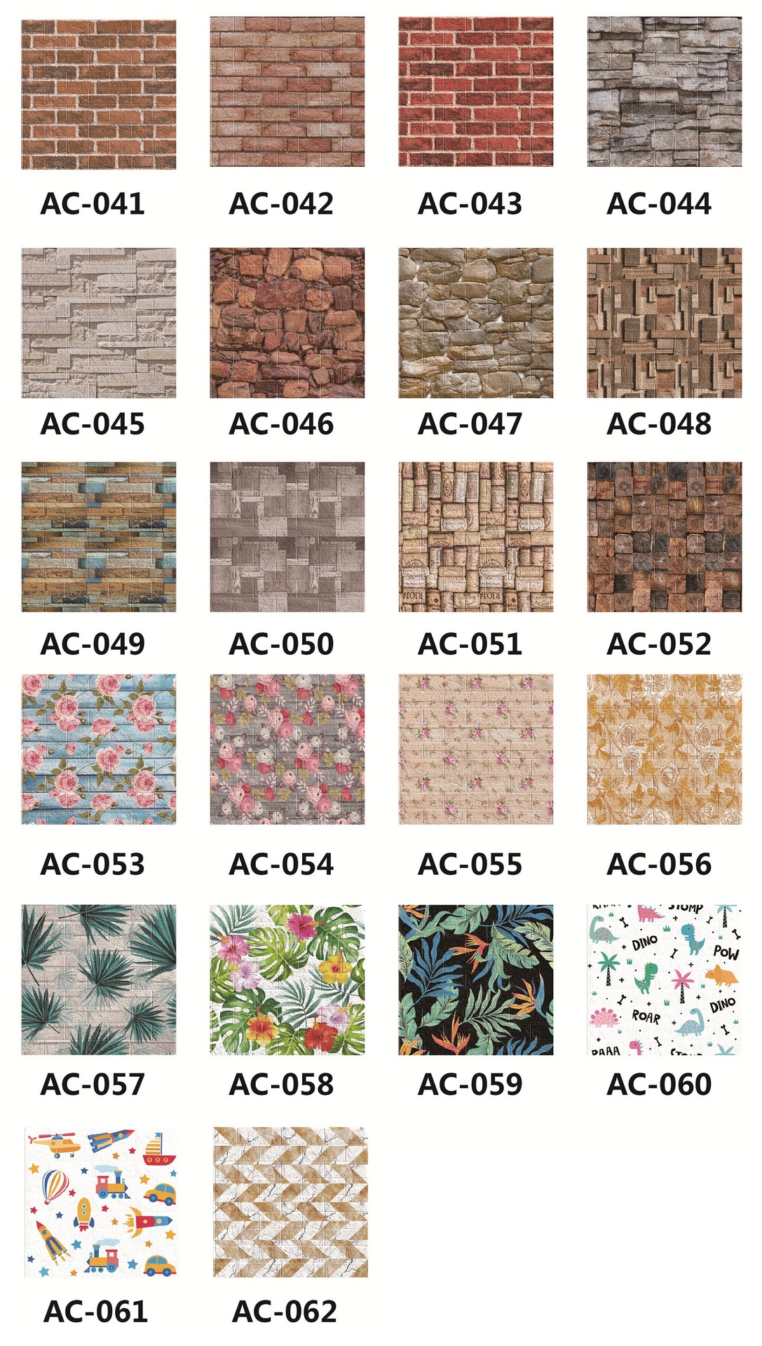 Brick Pattern Sticker Sponge Foam Wall Sticker Customized ID0 70 * 77cmpe 3D Wood Brick Pattern Sticker Elastic Brick Factory Direct Supply