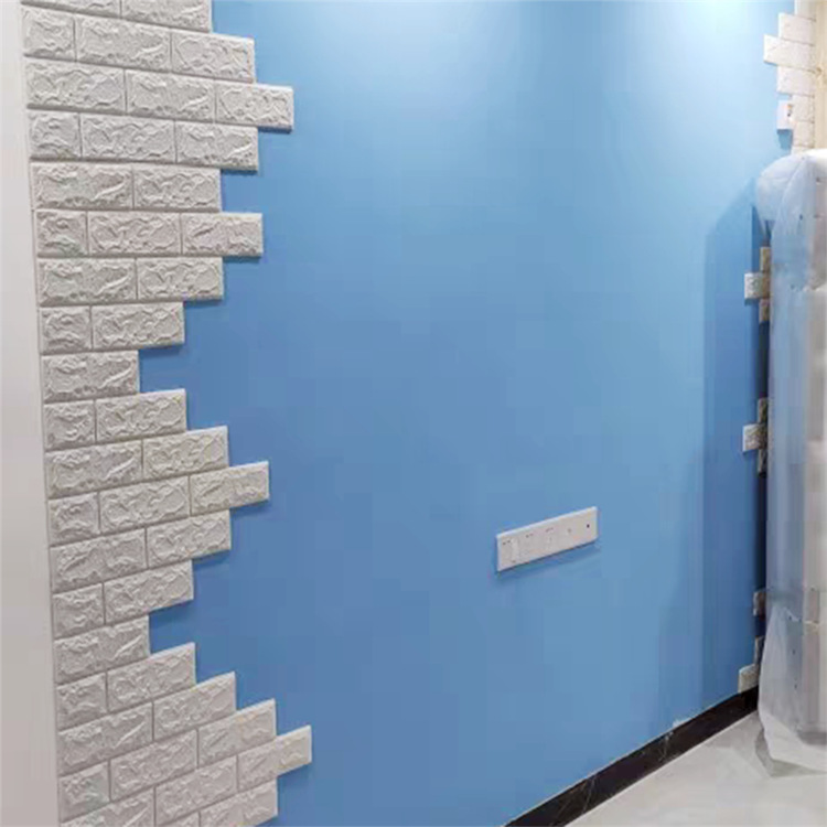 Brick Pattern Sticker Sponge Foam Wall Sticker Customized ID0 70 * 77cmpe 3D Wood Brick Pattern Sticker Elastic Brick Factory Direct Supply
