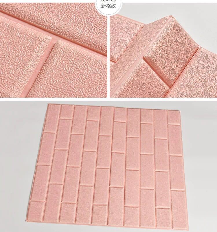 3D Brick Pattern Wall Stickers High Quality  Living Room Background Snowflake Brick