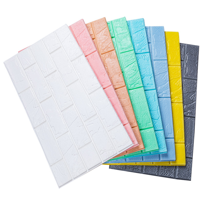 Wallpaper Self-Adhesive Kitchen 3D Wall Sticker Bedroom Cozy Wallpaper Background Wall Snowflake Brick