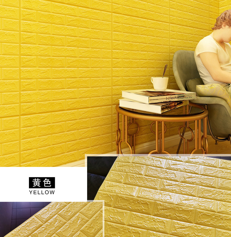 Wallpaper Self-Adhesive Kitchen 3D Wall Sticker Bedroom Cozy Wallpaper Background Wall Snowflake Brick