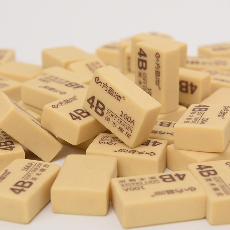 Spot Student Exam Rubber Brick Art Painting Eraser 4B Eraser Learning Stationery Cross-Border Wholesale
