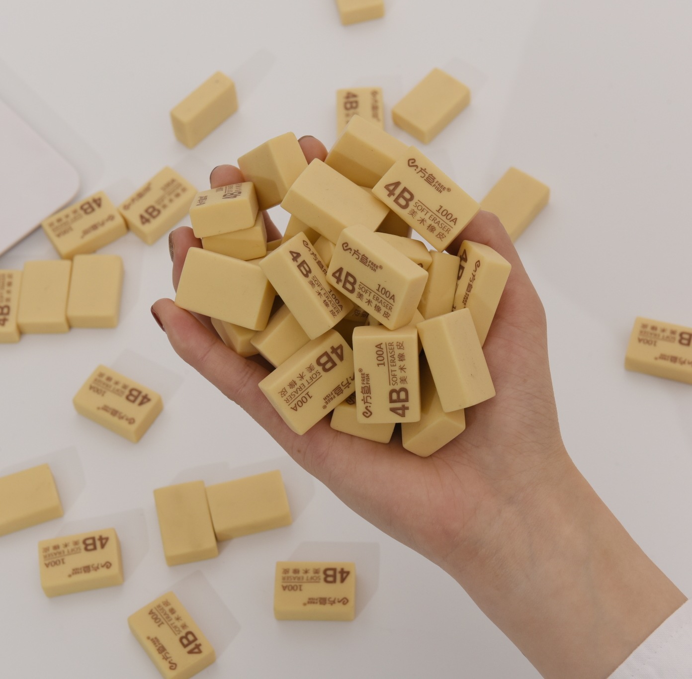 Spot Student Exam Rubber Brick Art Painting Eraser 4B Eraser Learning Stationery Cross-Border Wholesale