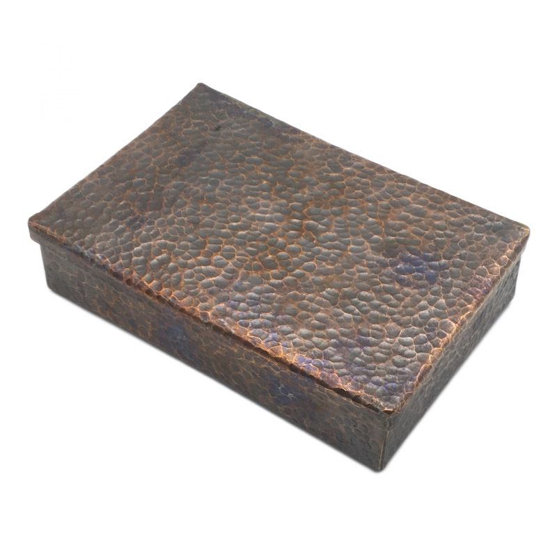 Copper Hand Hammered Tone Tea Box Pu&#039;er Black Tea Tea Brick Box Sealed Storage Box Rectangular Storage Copper Box Box