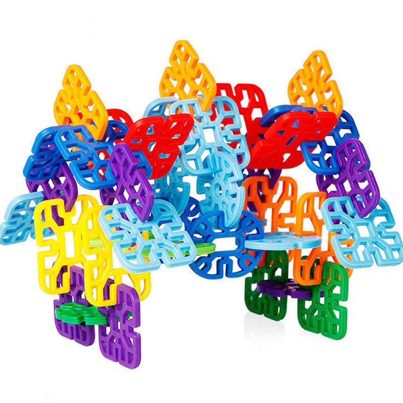 Snowflake Building Blocks Assembled Kindergarten Boys and Girls Educational Baby Toys 3-6 Years Old Snowflake Brick