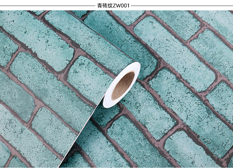 Swiss Red Brick Waterproof Stickers PVC Wallpaper Self-Adhesive Thickening Dormitory Decoration Snowflake Brick