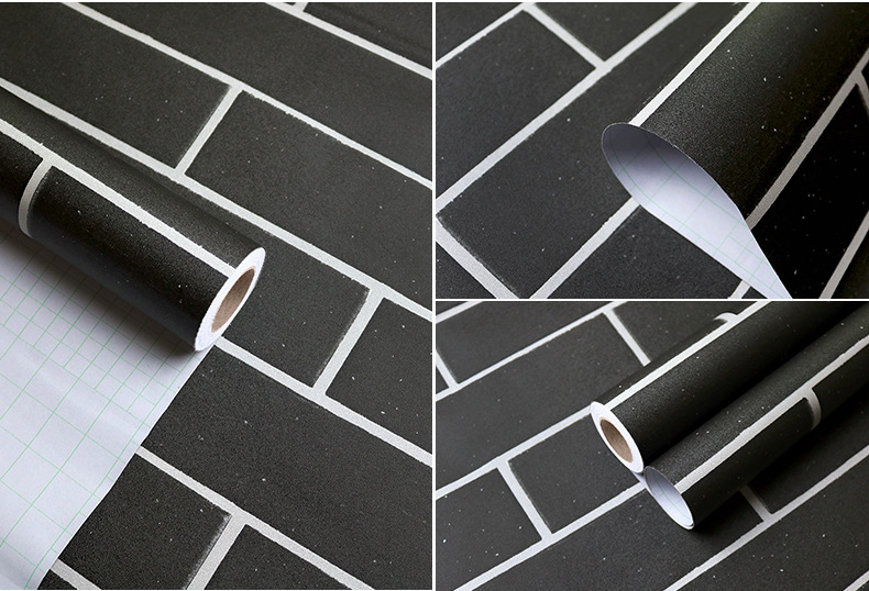 Swiss Red Brick Waterproof Stickers PVC Wallpaper Self-Adhesive Thickening Dormitory Decoration Snowflake Brick