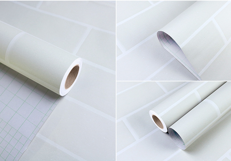 Swiss Red Brick Waterproof Stickers PVC Wallpaper Self-Adhesive Thickening Dormitory Decoration Snowflake Brick