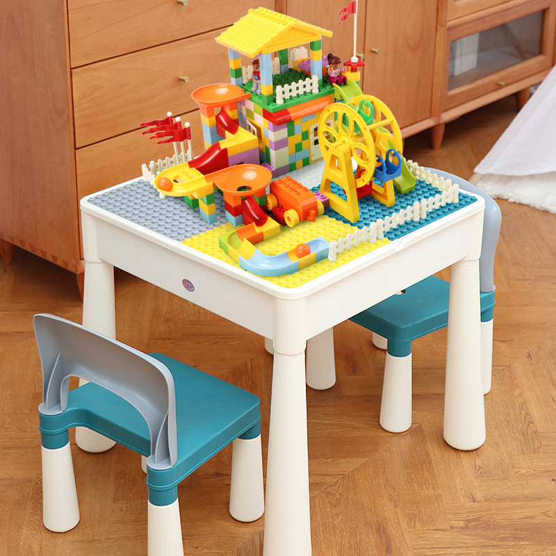 · Multi-functional Birthday gift of Molandice toy block table for boys and girls 3-10 years old