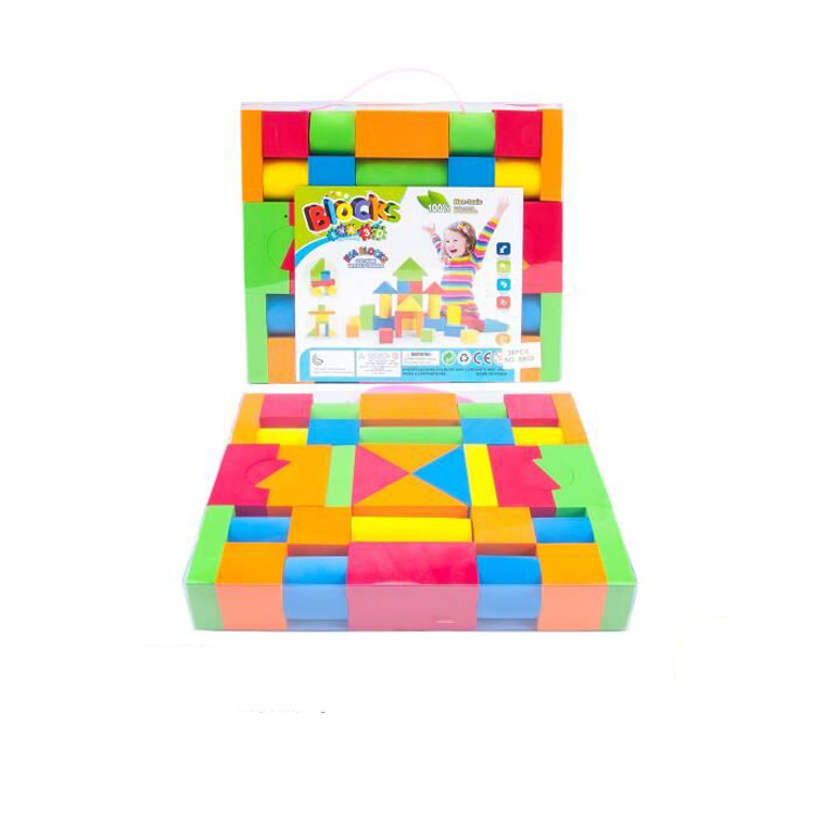 Enlightenment DIY Foam Soft Building Block Ring Eva Toy Bao Foreign Trade Benefit Children&#039;s Intelligence Toys Toy Block