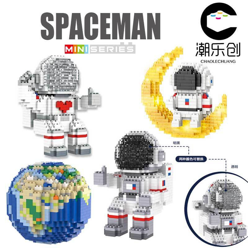 Trendy Lecon CLC Tiny Particles Assembling Building Blocks Toys 6600-6605 Astronaut Wholesale and Toy Block