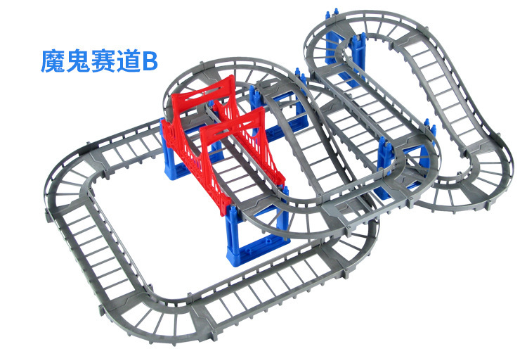 730 90 Yuan Color Box Package Electric Variety Rail Car Speed Variety Track Running Toy Block