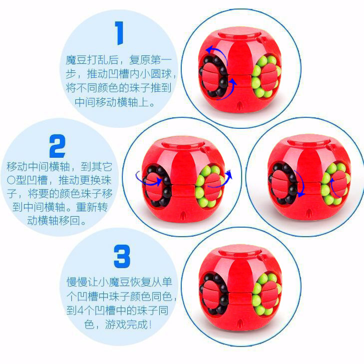 Finger Burger Rubik's Cube Toy Magic Bean Cube Children's Toy Intelligence Toy Block