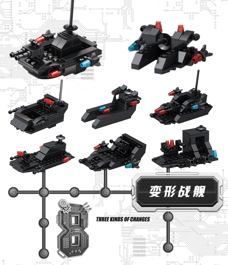 Compatible with Lego Building Blocks Small Particle Assembly Toy Enlightenment Puzzle 6 Wholesale Military Toy Block